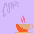 Coffee illustration with blank space Royalty Free Stock Photo