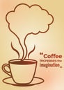 Coffee increases imagination design. Vector illustration decorative design