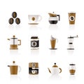 Coffee industry signs and icons