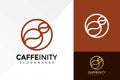 Coffee Infinity Logo Design, Coffeine business logos vector, modern logo, Logo Designs Vector Illustration Template Royalty Free Stock Photo