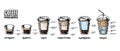 Coffee infographics set