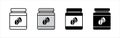 Coffee jar icon, Coffee jar icons set. Vector stock illustration Royalty Free Stock Photo