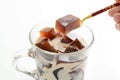 Coffee jelly with Milk