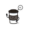 Coffee cupe cute kawaii illustration design