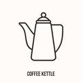 Coffee Kettle icon. Kettle for Coffee Brewing Methods. Coffee Production.