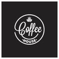 Coffee king logo on black background