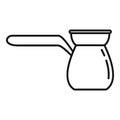 Coffee kitchen pot icon, outline style