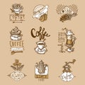 Coffee Labels Set Royalty Free Stock Photo