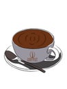 Coffee late art logo bisnis Royalty Free Stock Photo