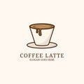Coffee late logo design template, can use for your trademark, branding identity or commercial brand