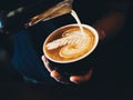 Coffee latte art Royalty Free Stock Photo