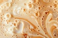 Coffee latte foam texture background close up view Royalty Free Stock Photo