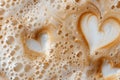 Coffee latte foam texture background close up view Royalty Free Stock Photo