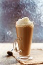 Coffee latte macchiato with cream Royalty Free Stock Photo