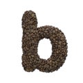 Coffee letter B - Lower-case 3d roasted beans font - Suitable for Coffee, energy or insomnia related subjects