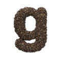 Coffee letter G - Small 3d roasted beans font - Suitable for Coffee, energy or insomnia related subjects