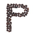 Coffee letter p