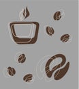 coffee logo banner print Royalty Free Stock Photo