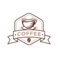 Coffee Logo design vector illustration. Retro Vintage Coffee Logo vector design concept for cafe and restaurant emblem. Coffee