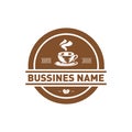 Coffee logo design vector template. Coffee label, Badge, Emblem. Illustration Royalty Free Stock Photo