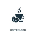 Coffee Logo icon. Premium style design from coffe shop icon collection. UI and UX. Pixel perfect coffee logo icon. For web design, Royalty Free Stock Photo