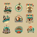 coffee logo icon symbol collection vector illustration design template b Royalty Free Stock Photo