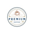 Coffee logo - vector illustration, emblem design on white background. Royalty Free Stock Photo