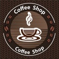 Coffee logo - vector illustration, emblem set design on black background Royalty Free Stock Photo