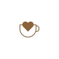 Coffee Love graphic design template simple illustration