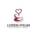 Coffee love logo design concept template Royalty Free Stock Photo