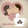 Coffee with love Royalty Free Stock Photo