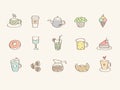Coffee lover icon set