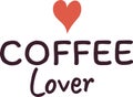 Coffee Lover Lettering Sticker