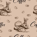 Coffee lovers pattern Royalty Free Stock Photo
