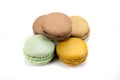 Coffee macaroon on a white background