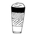 Coffee macchiato vector illustration, hand drawing doodle