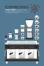 Coffee machine - accessories icons