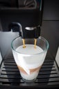 Coffee machine and coffee glass Royalty Free Stock Photo