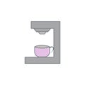 coffee machine colored icon. Element of colored coffee icon for mobile concept and web apps. Color coffee machine icon can be used