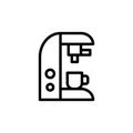 Coffee machine concept line icon. Simple element illustration. Coffee machine concept outline symbol design from Bar set. Can be Royalty Free Stock Photo