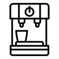 Coffee machine with a glass icon, outline style Royalty Free Stock Photo