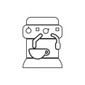 coffee machine icon. Element of Bar for mobile concept and web apps icon. Thin line icon for website design and development, app Royalty Free Stock Photo