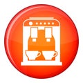 Coffee machine icon, flat style Royalty Free Stock Photo