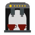 Coffee machine icon, flat style Royalty Free Stock Photo