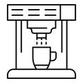 Coffee machine icon, outline style Royalty Free Stock Photo