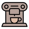 Coffee machine icon outline vector. Barista drink