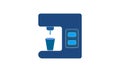 Coffee machine icon simple style vector image Royalty Free Stock Photo
