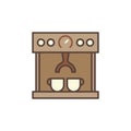 Coffee Machine Maker vector concept brown icon Royalty Free Stock Photo