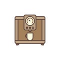 Coffee Machine vector concept brown icon Royalty Free Stock Photo