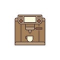 Coffee-Machine vector concept brown icon Royalty Free Stock Photo